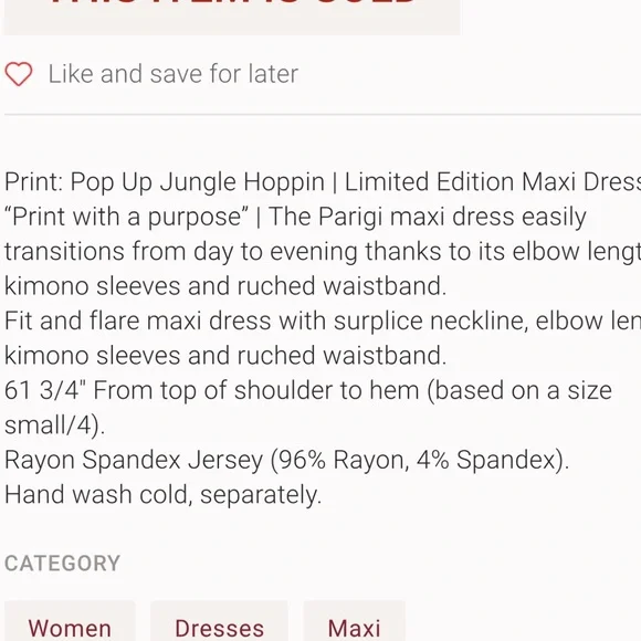 Lilly Pulitzer PARIGI MAXI DRESS POP UP JUNGLE HOPPIN - Picture 10 of 11